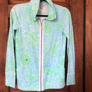Lilly Pulitzer Zip Sweatshirt- Crab print